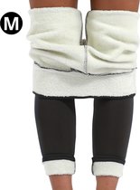 Livano Winter Panty - Gevoerde Panty - Fleece panty - Legging Thermo Panty - Warme Panty - Elastisch - Hoge Taille - Maat M - Donker Grijs