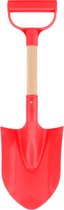 Yello Mini Super Spade - Rode Schep met Houten Steel 48 cm - Perfect voor Zandkastelen en Strandplezier