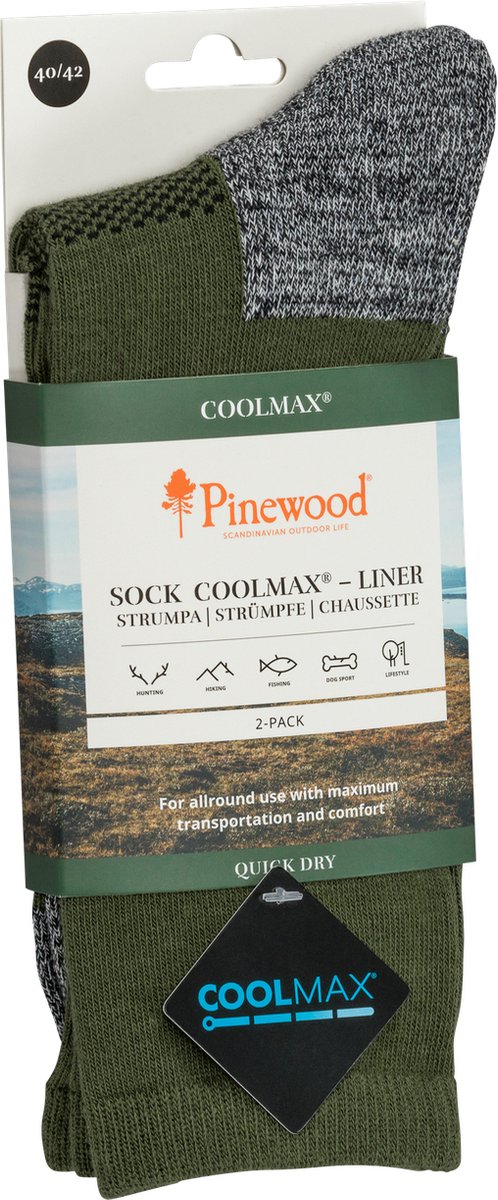 Coolmax Liner Sokken 2-Pack - Green (9210)
