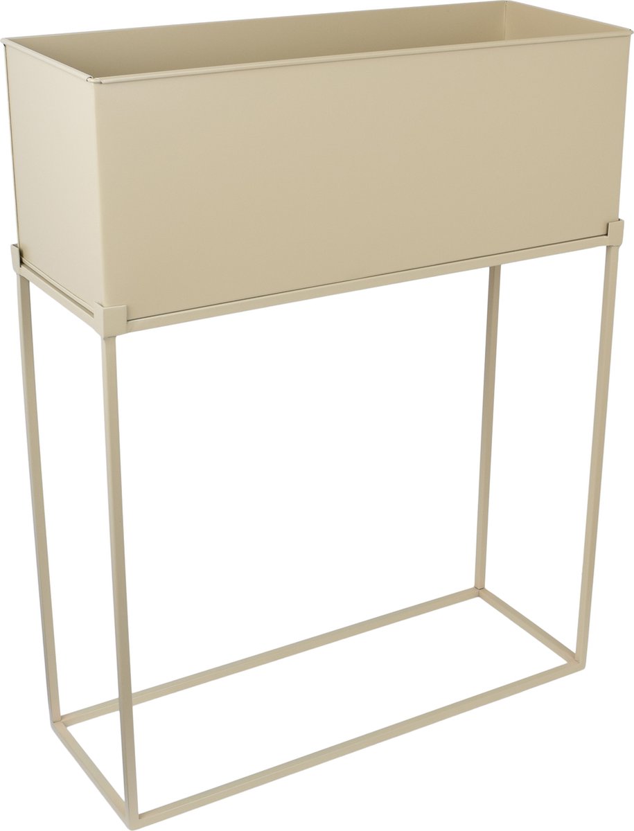 LOFT42 Flora Staande plantenbak Rechthoek Beige - Metaal - 55x70x20