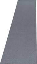 Pochon - Tapijt Rio - Zilver - 250x80x1,1 - Vloerkleed - Effen - Hoogpolige Vloerkleed - Rechthoekige Tapijt - Rechthoekige Vloerkleed