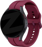 Bracelet en silicone Bandz ' Extreme' adapté pour Samsung Galaxy Watch 6 / 6 Classic / 5 40 mm & 44 mm / 5 Pro / Watch 4 & Watch 4 Classic - Bracelet de montre intelligente en silicone de haute qualité avec fermeture à boucle - rouge vin