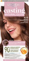 L'Oréal Paris Casting Natural Gloss - 623 Nougat Donkerblond - Semi-Permanente Haarkleuring