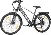 Touroll J1 27,5 inch Trekking Bike met 250W Motor, 36V 15.6Ah Batterij, Max 100km Bereik, 1.8" LCD Display Shimano 7-Speed Schijfrem - Zwart