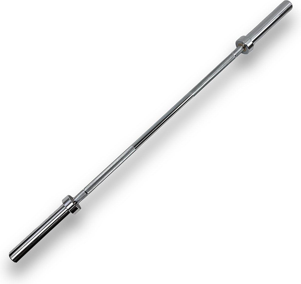 KRAKEN Olympische Halterstang 150 cm - Barbell 12 kg - Geschikt voor 50 mm Olympische Halterschijven - Hoogwaardig Staal Zilveren Afwerking - Max. 320 kg Belastbaar - Ideaal voor Bankdrukken Squats en Deadlifts - Krachttraining Home Gym Barbell