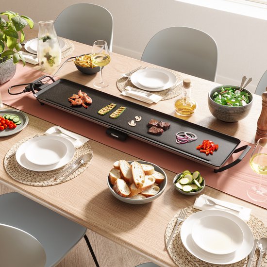 Tristar Bakplaat - BP-2670 - 1800W - Gourmet, Grillplaat XXL 100x23cm - 10-12 personen