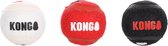 KONG Signature Play Balls M - plus fermes que les balles de tennis - matériau non abrasif - balle de jeu pour chien - 3 pièces
