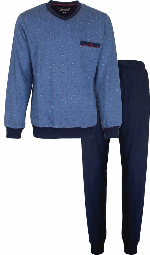 Paul Hopkins - Heren Pyjama - V Hals - Licht Blauw. - Maat XL
