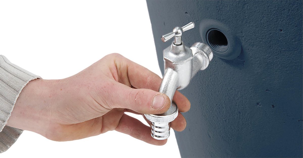 Garantia 2in1 waterreservoir 300 liter grafietgrijs incl. plantschaal