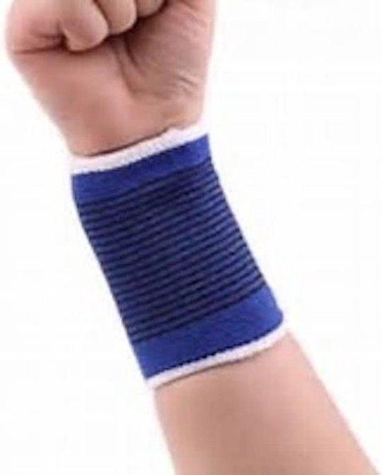 New Age Devi - Polsbrace Polsbandage - Ortho Stretch Compressie - Lichte Polsklachten Bescherming - 2 stuks - Blauw