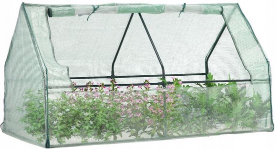 Outsunny Foliekas tomatenkas koude kas met raam groen PE 845 154V01