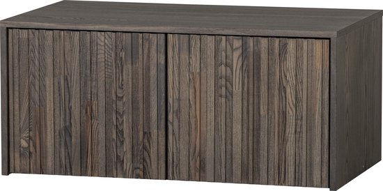 WOOOD Banc box New Gravure - Frêne - Espresso - 40x88x50