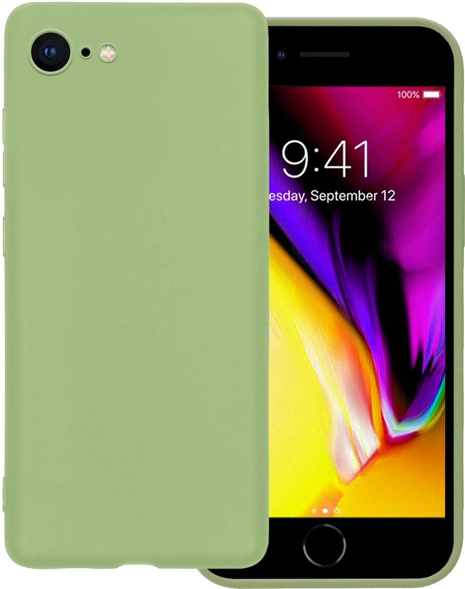 Hoes - Geschikt voor Apple iPhone 8 - Sterk & Shockproof - Hoesje Cover - Siliconen Case - Groen