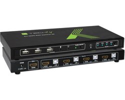 TECHly IDATA-KVM-HDMI4U 4 poorten KVM-switch HDMI USB 3840 x 2160 Pixel