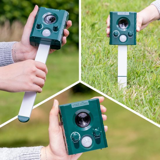 VOSS.sonic 2000 ultrasoon afweer met bewegingsmelder, flits en solar
