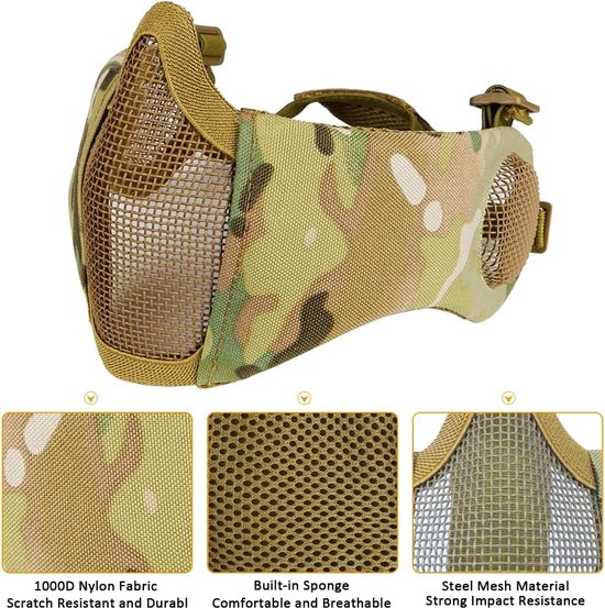 Masque Airsoft - Casque Airsoft - Masque Paintball - Protection Airsoft - Accessoires Airsoft - Vêtements Airsoft