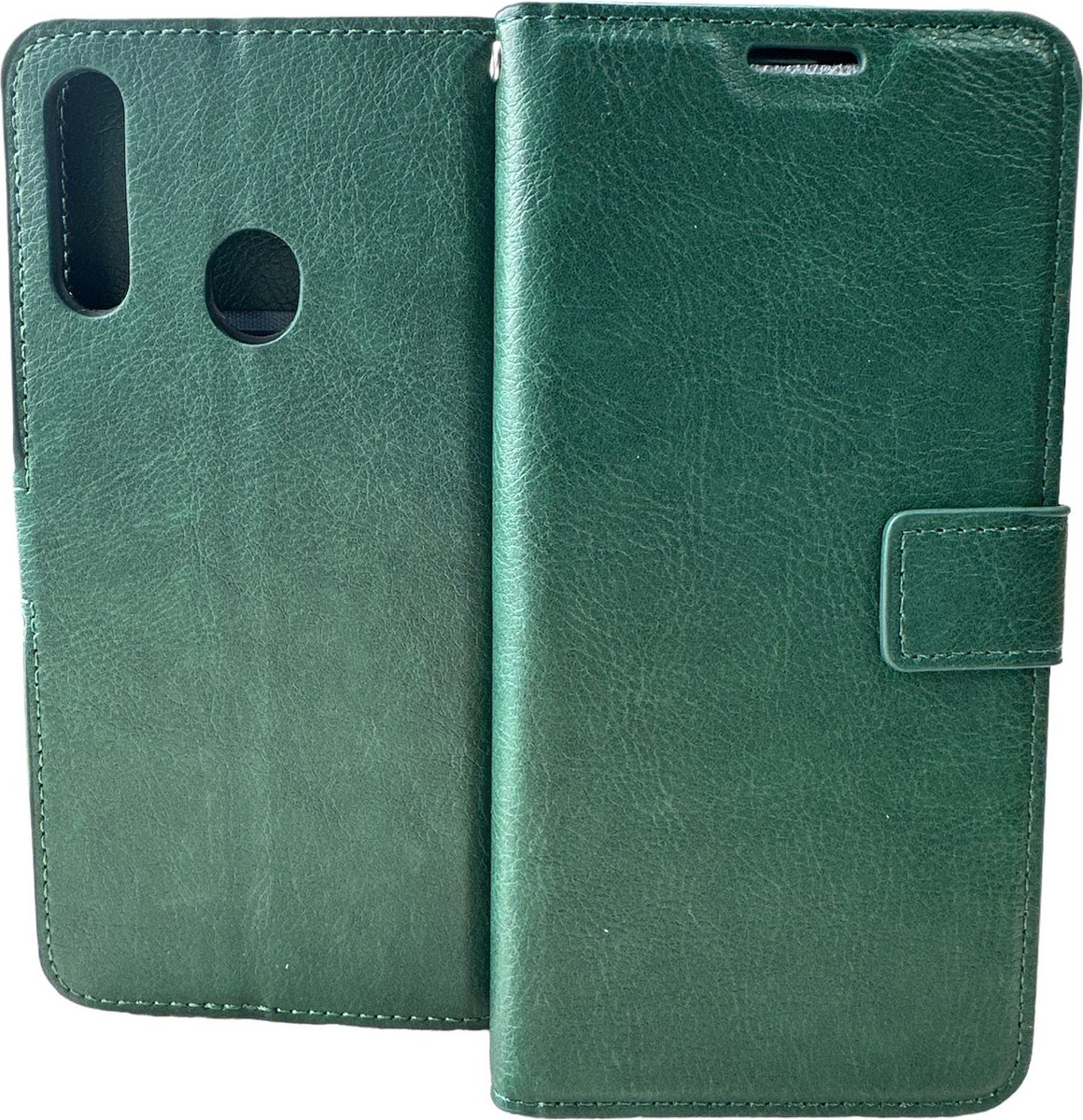 Bookcase Geschikt voor: Motorola Moto E6i / E6S - Groen - portemonnee hoesje