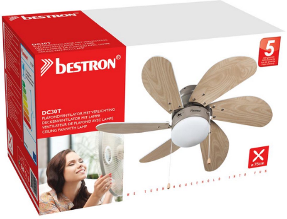 Ventilateur de plafond Bovista - Avec Siècle des Lumières - Ventilateur
