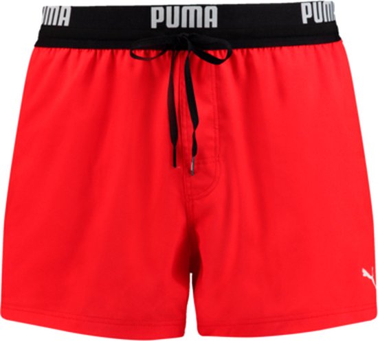 PUMA Swim Logo Short Heren Zwembroek - rood - Maat L