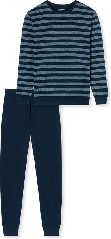 Schiesser Pyjama lange broek - 804 Blue - maat XL (XL) - Heren Volwassenen - 100% katoen- 181534-804-XL