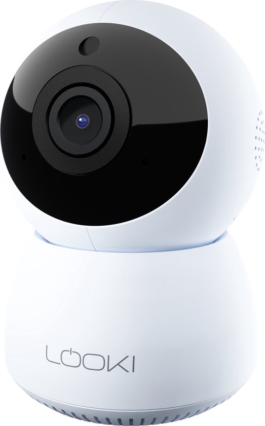 Looki Beveiligingscamera met 32GB SD-kaart - Geluidsdetectie - FHD PTZ Wi-Fi - IP Camera - Cloud - Huisdiercamera - Babyfoon met camera - Wit