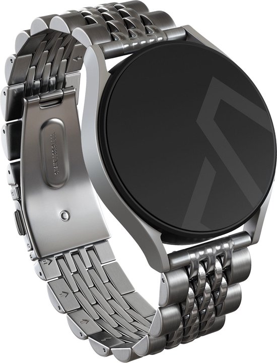 BURGA Universele Metalen Horlogeband voor Samsung Galaxy/Garmini/Xiaomi/Huawei - Chic Royal - Zilver - 22mm