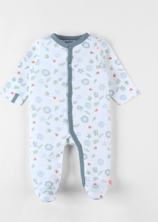 Jersey pyjama met prints, blauw