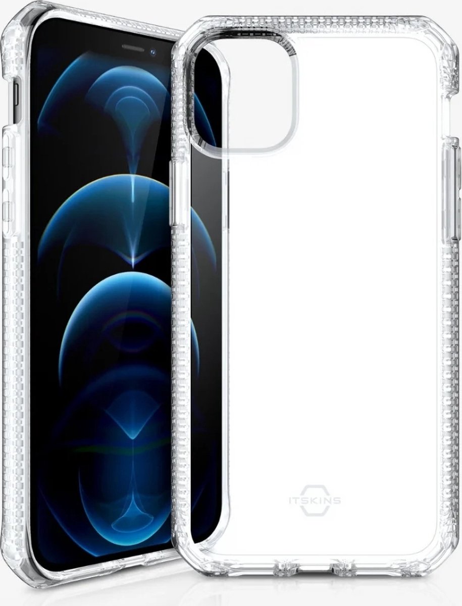 ITSkins Doorzichtig Hoesje geschikt voor Apple iPhone 12 Pro Telefoonhoesje Flexibel TPU | ITSkins SpectrumClear Backcover Shockproof | Doorzichtig Telefoonhoesje iPhone 12 Pro | Schokbestendig iPhone 12 Pro Telefoonhoesje | Anti Shock Proof -
