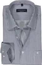 CASA MODA comfort fit overhemd - twill - blauw gestreept - Strijkvriendelijk - Boordmaat: 54