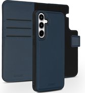 Accezz Étui adapté pour Samsung Galaxy A35 avec porte-cartes - Bookcase portefeuille 2 en 1 en cuir de Premium Accezz - Bleu foncé