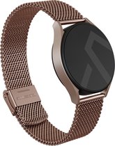 BURGA Premium Universele Watch Bandje - Mesh Elegance voor Samsung Galaxy/Garmini/Xiaomi/Huawei - Rose Goud - 20mm
