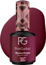 Pink Gellac 307 Maroon Purple Gel Lak 15ml - Paarse Gellak Nagellak - Gelnagels Producten - Glanzende Gel Nails