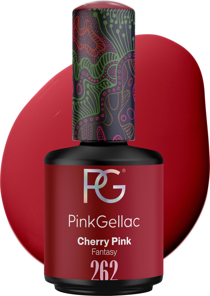 Goedkoopste Pink Gellac Gellak - 262 Cherry Pink 15ml - Glanzende Roze Gel Nagellak - Gellac - Gel Nagels Producten