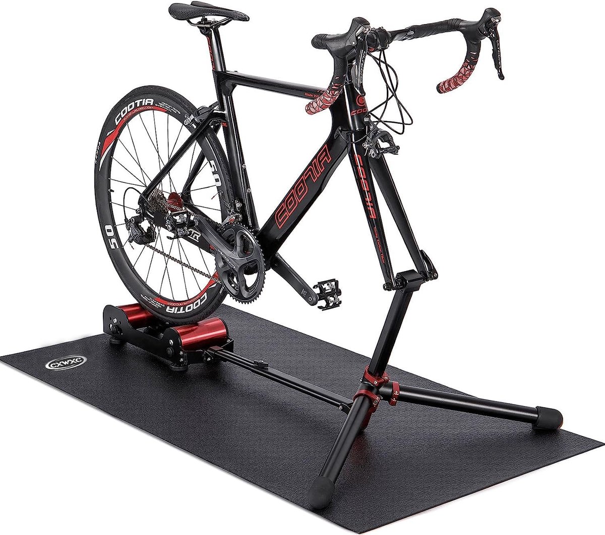 SCHMIEDWERK Vloerbeschermingsmat voor fitness en sporttoestellen, antislip onderlegger voor crosstrainer, hometrainer, roeiapparaat, loopband ( transparant, 100 x 120 cm