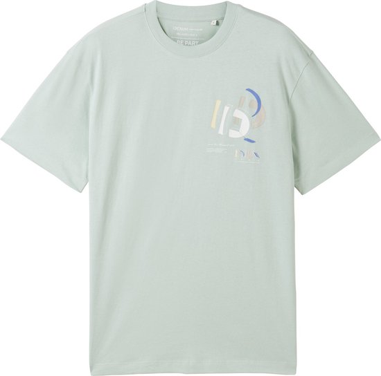Tom Tailor T-shirt T Shirt Met Logoprint 1042037xx12 17549 Mannen Maat - S
