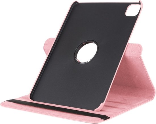 Book Cover Convient pour : Apple iPad Pro 2020 / 2021 / 2022 Cover (12,9 pouces) Étui rotatif - Étui Multi -supports - Rose clair