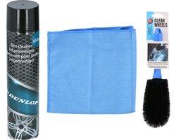 All Ride auto velgen schoonmaken set - borstel/spray/doek - velgenreiniger pakket