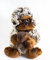 Gorilla knuffel - met baby Gorilla - Aap - 30 cm - Bruin