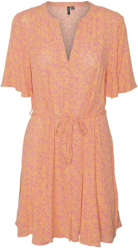 Vero Moda Jurk Vmmenny 2/4 Short Shirt Dress Wwn G 10306199 Pink Cosmos/huki Dames Maat - XL