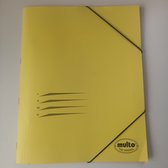 Dossier de tri de fichiers relationnels Multo Carton jaune FSC 5730043 Élastique 4 onglets Dossier de rangement 1 pièce