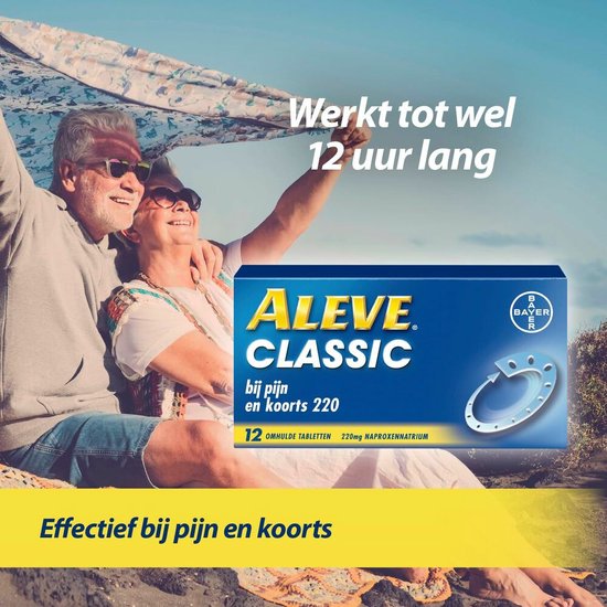 ​Aleve Classic 220 mg Tabletten | 12 stuks | Pijnstiller voor Hoofdpijn, Spierpijn en Koorts