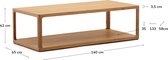 Kave Home - Maymai-salontafel van eikenhout, 140 x 65 cm