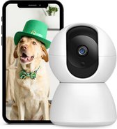 Maxipets - Caméra de sécurité - Caméra pour animaux de compagnie - 1080P HD - Wifi - Caméra pour chien avec application - Vision nocturne - Détection de mouvement - Petcam - Caméra intérieure - Zwart