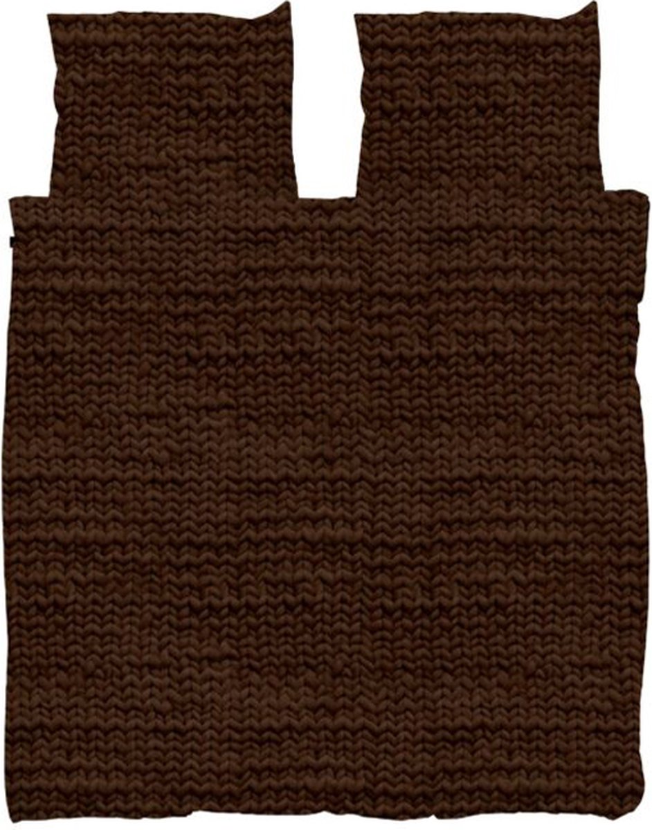 Snurk dekbedovertrek Twirre chocolate - lits jumeaux (240x200/220 cm incl. 2 slopen)