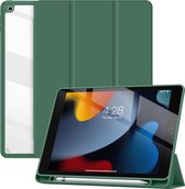 Geschikt voor iPad 6/5 Hoes - 6e/5e Generatie - 9.7 Inch - 2017/2018 - Solidenz Hybrid Case - Cover Met Autowake - Hoesje Met Pencil Houder - Ook geschikt voor iPad Air 2/Air 1 Hoes - Groen