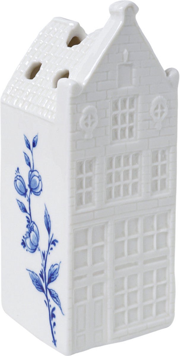 Heinen Delfts Blauw - Droogbloemhuisje 'Tuitgevel' (Blauw)