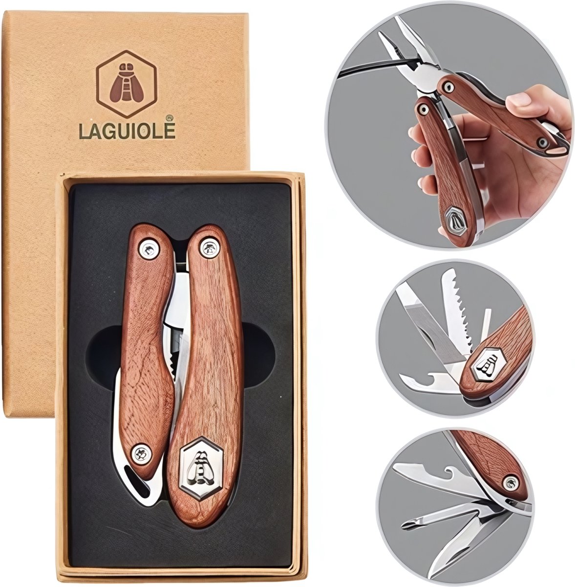 LAGUIOLE multitool-combinatietang - Outdoor - Survival - Zakmes - Vaderdag cadeau