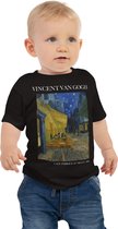 Vincent van Gogh 'Terras van het Café 's Nachts' ("Café Terrace at Night") Beroemde Schilderij Baby Kleding Meisjes | 100% Katoen | Kunst Baby Kleding Jongens | 6-12m