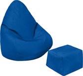 Zitzak voor kinderen, gamerstoel, waterbestendige meubels, voor binnen en buiten, woonkamer, Bean Bag zitting, ergonomisch design voor lichaamsondersteuning (Marokkaans blauw, zitzak +