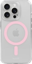 Holdit telefoonhoesje geschikt voor iPhone 15 Pro Max siliconen magnetisch hoesje (transparant/roze)
